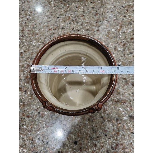 Vintage Hand-Made Pottery Glazed Kitchen Utensil Jar Spoons - SUE - Picture 7 of 8